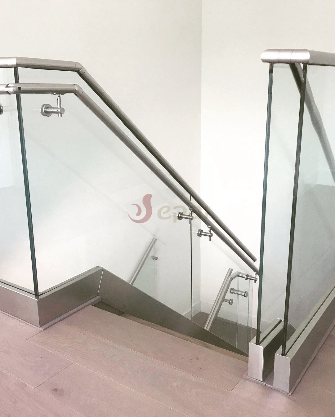 Hot design aluminium profile for glass railing with led light for balcony