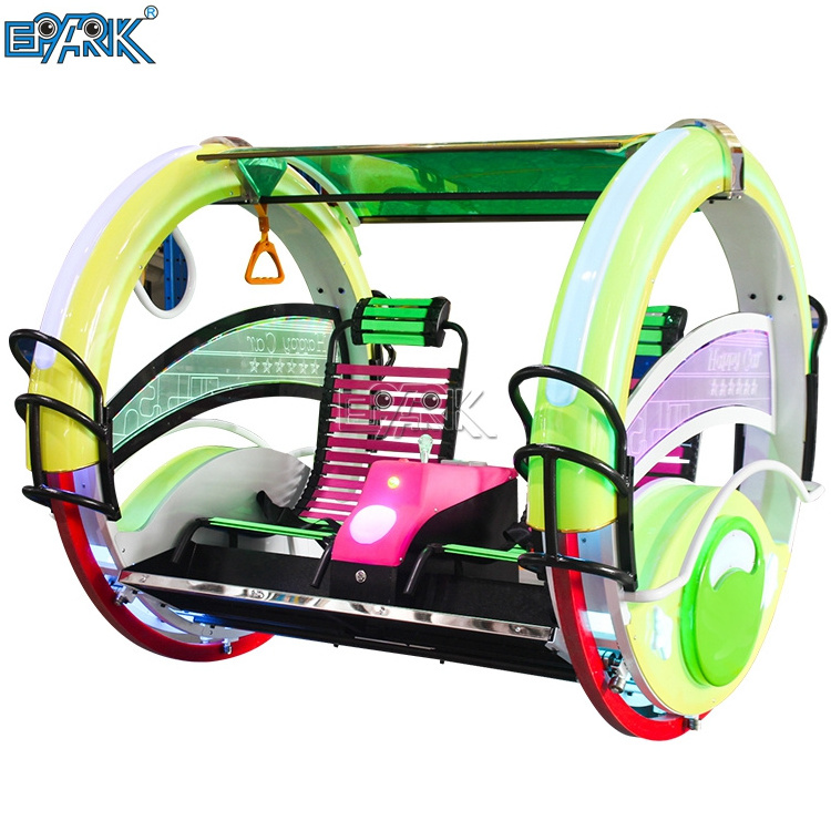 Amusement Park Rides New 360 Degree Electric Leswing Happy Car Double Players Rolling Car 360 Rolling  Cars