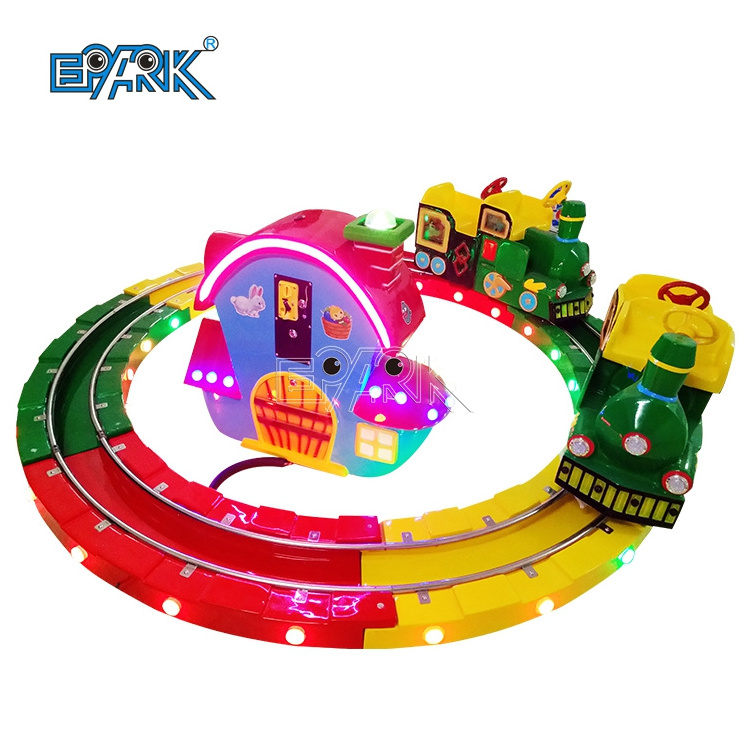 Factory Direct Coin Operated Kiddie Track Train Amusement Park Carnival Ride Game Machine Mini Indoor Kids Rides