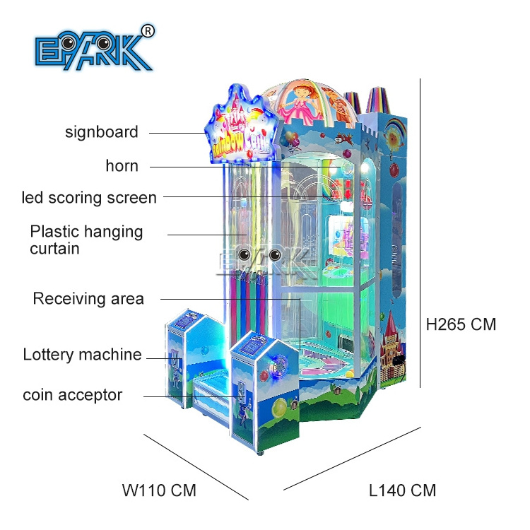 EPARK Amusement Parks Products Rainbow Castle Kids Lottery Ticket Redemption Games Carnival Indoor Entertainment Arcade Game Mac