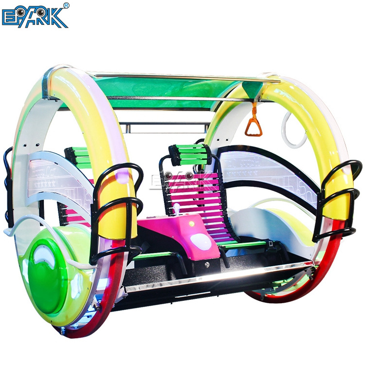 Amusement Park Rides New 360 Degree Electric Leswing Happy Car Double Players Rolling Car 360 Rolling  Cars