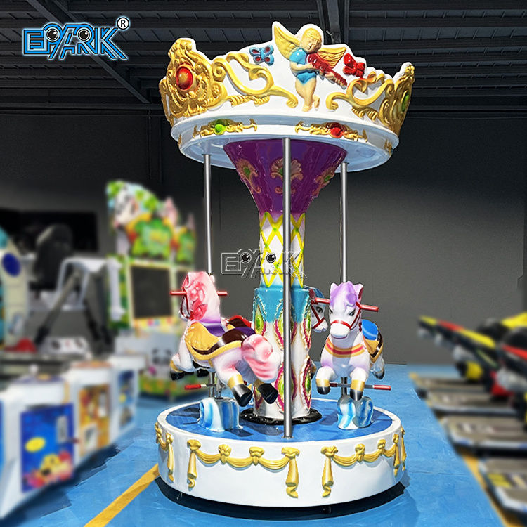 Kids Ride Go Marry Around Carousel Ride Horse Ride Electric Swing Car Game Machine For Amusement Park Playground