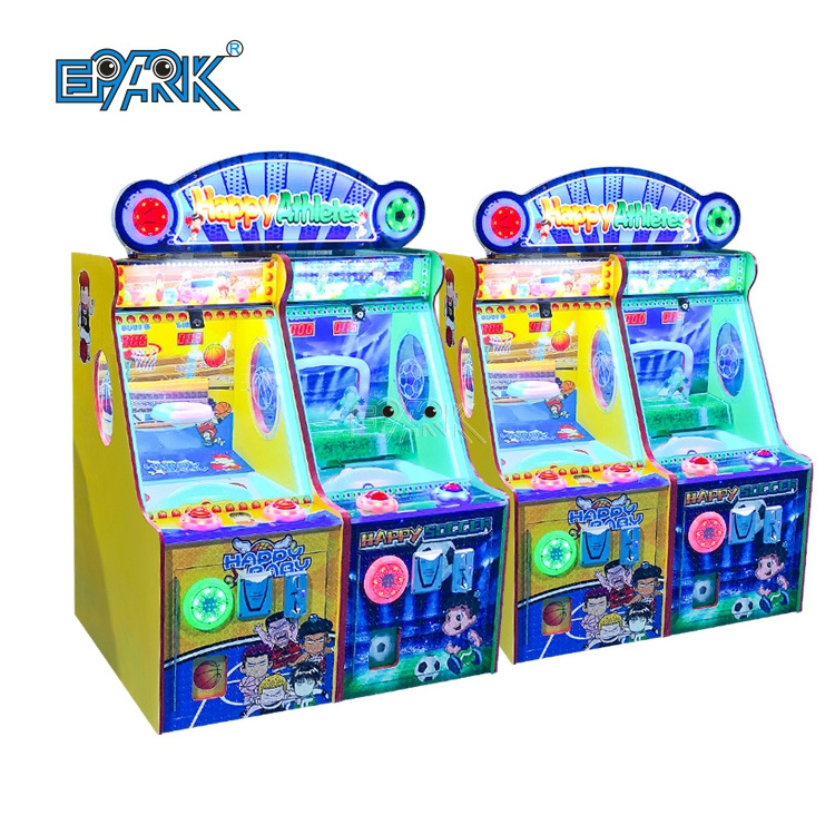 Kids Indoor Lottery Games Machine Happy Soccer 3 Amusement Arcade Game Machines Happy Athletes Token Coin Pusher Gaming Machine