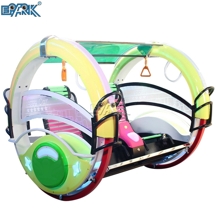 Amusement Park Rides New 360 Degree Electric Leswing Happy Car Double Players Rolling Car 360 Rolling  Cars