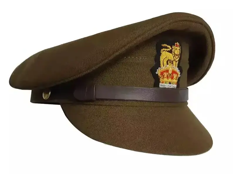 OEM Wholesale High Quality Custom Officer  Cap Head Wear Wholesale Officer Hat with Bullion Badge Bullion