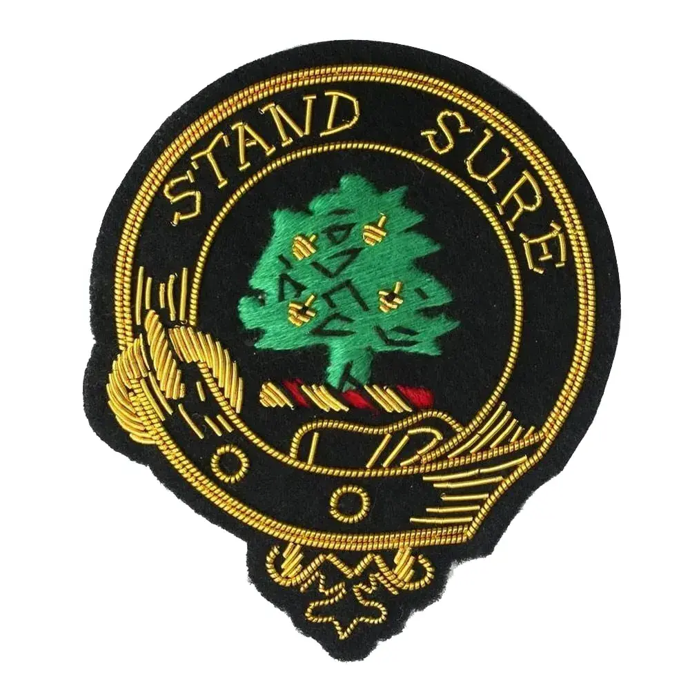 Source STAND SURE Bullion Wire Hand Embroidered Blazer Badges High Quality Custom Made Blazer Badges Manufacturer From Pakistan