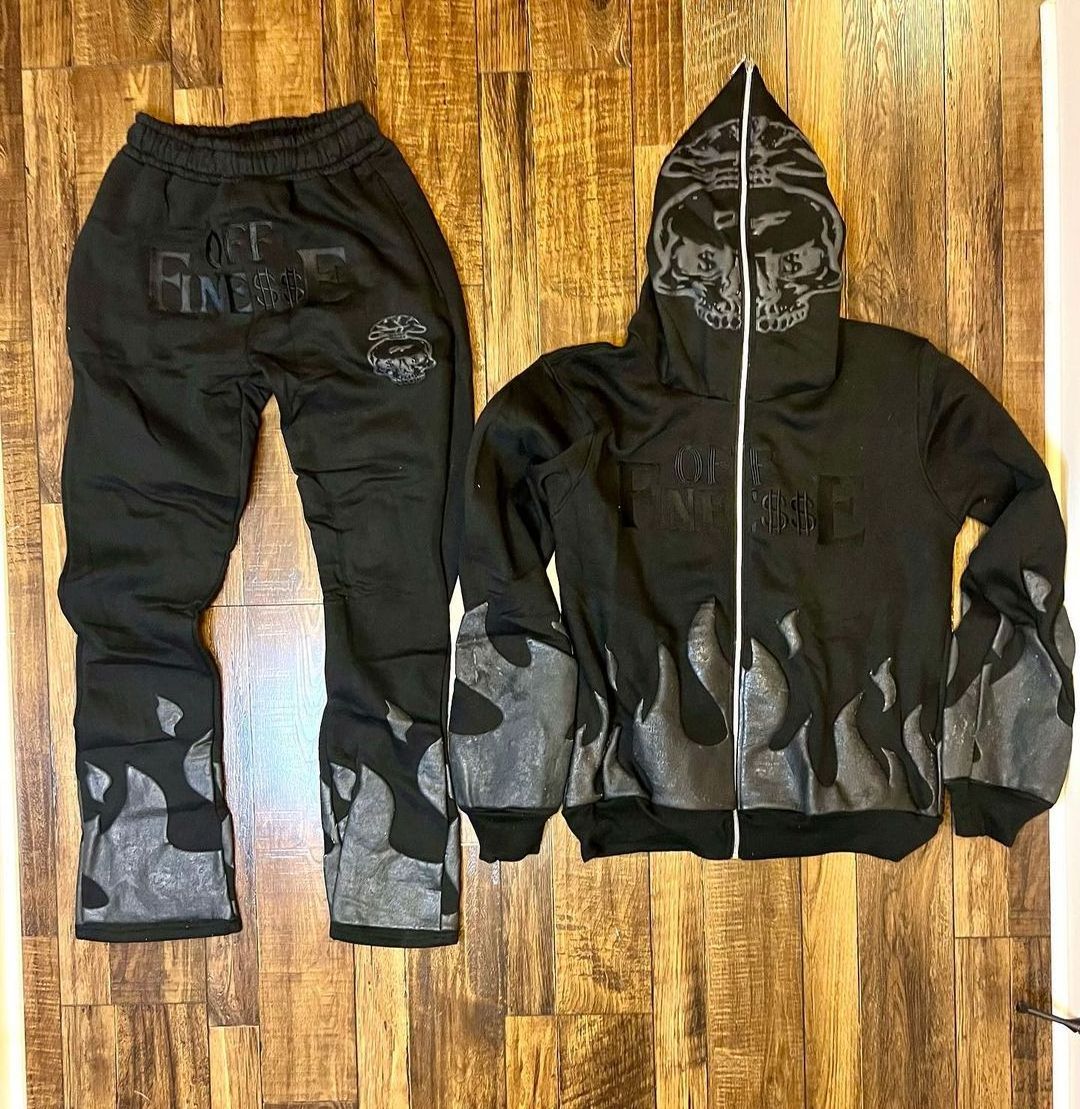 image supply  made track suit 100% cotton heavyweight acid wash Hight quality men custom plus size men's sets track suit for men