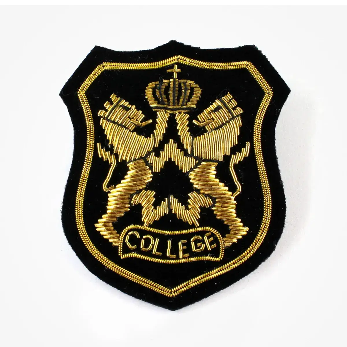 Source STAND SURE Bullion Wire Hand Embroidered Blazer Badges High Quality Custom Made Blazer Badges Manufacturer From Pakistan