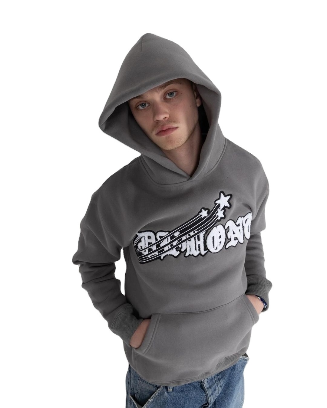 Hoodie Blank Heavy Weight Fleece 350gsm Plus Size Winter Print With Your Logo Men Hoodie