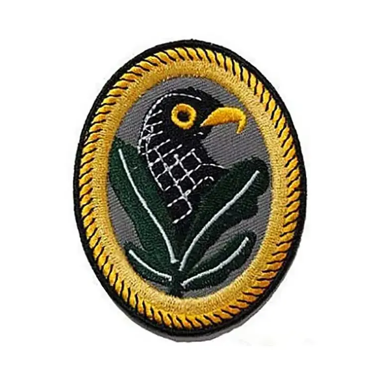 Hand Embroidered OEM Service Blazer Badges Manufacturer Custom Made Royal Naval Association Bullion Wire Blazer Badge For Sale