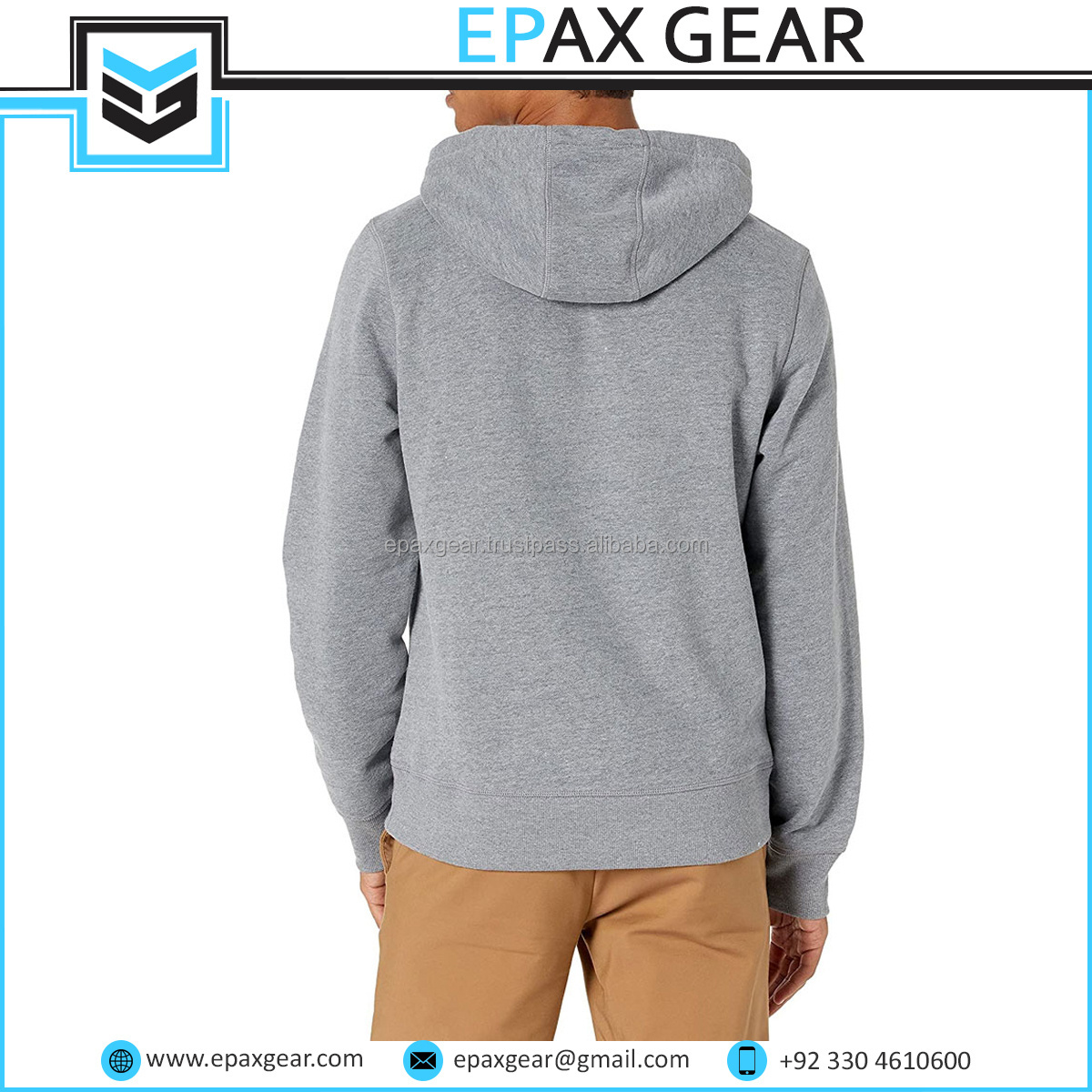 Cropped Hoodie Men Puff Printed 900 1000 1800 Gsm Heavyweight Double Layer Hoodie High Quality Luxury