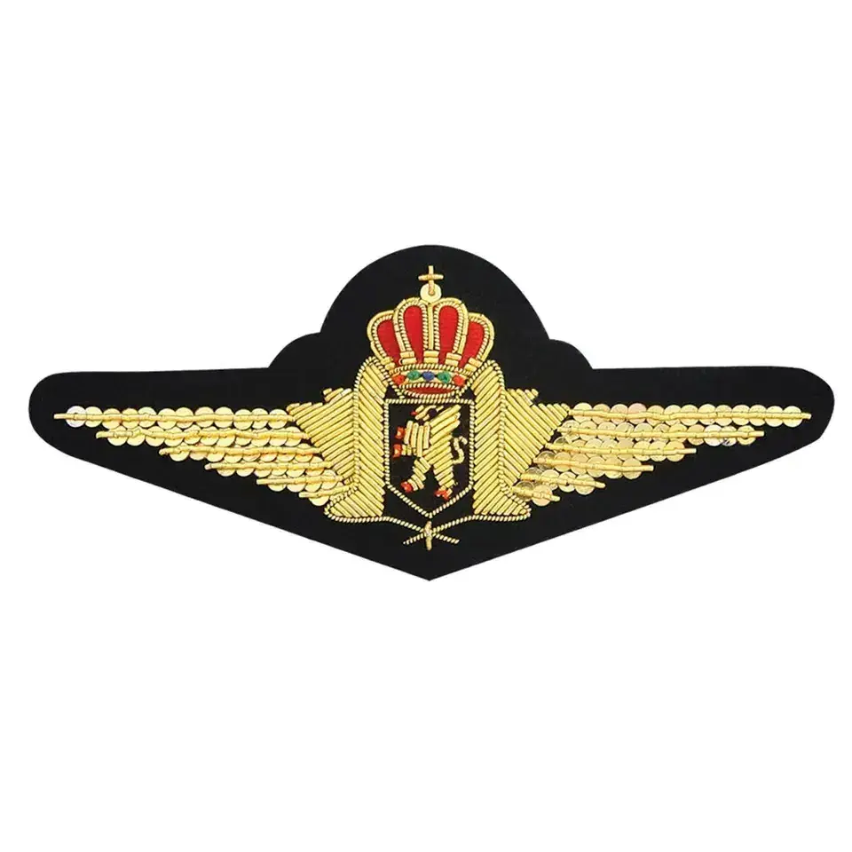 2024 New Collection Bullion Wings Bullion Badges Wholesale Hand Embroidery Bullion Wings Available in Bulk