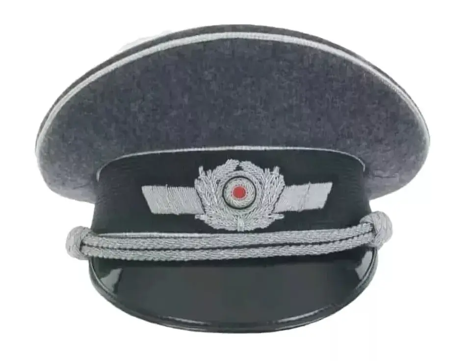 OEM Wholesale High Quality Custom Officer  Cap Head Wear Wholesale Officer Hat with Bullion Badge Bullion