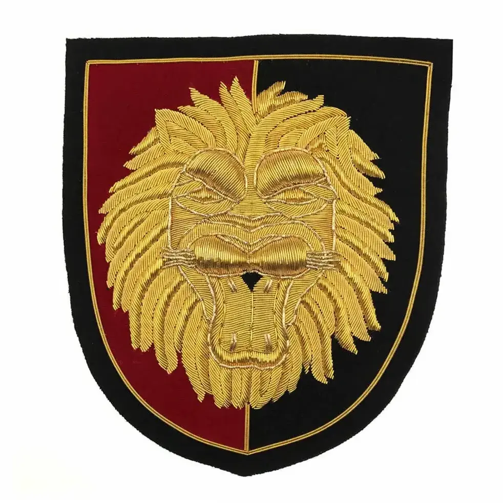 Professional Hand Embroidered Bullion Wire Custom Made Blazer Badge Manufacturer & Supplier