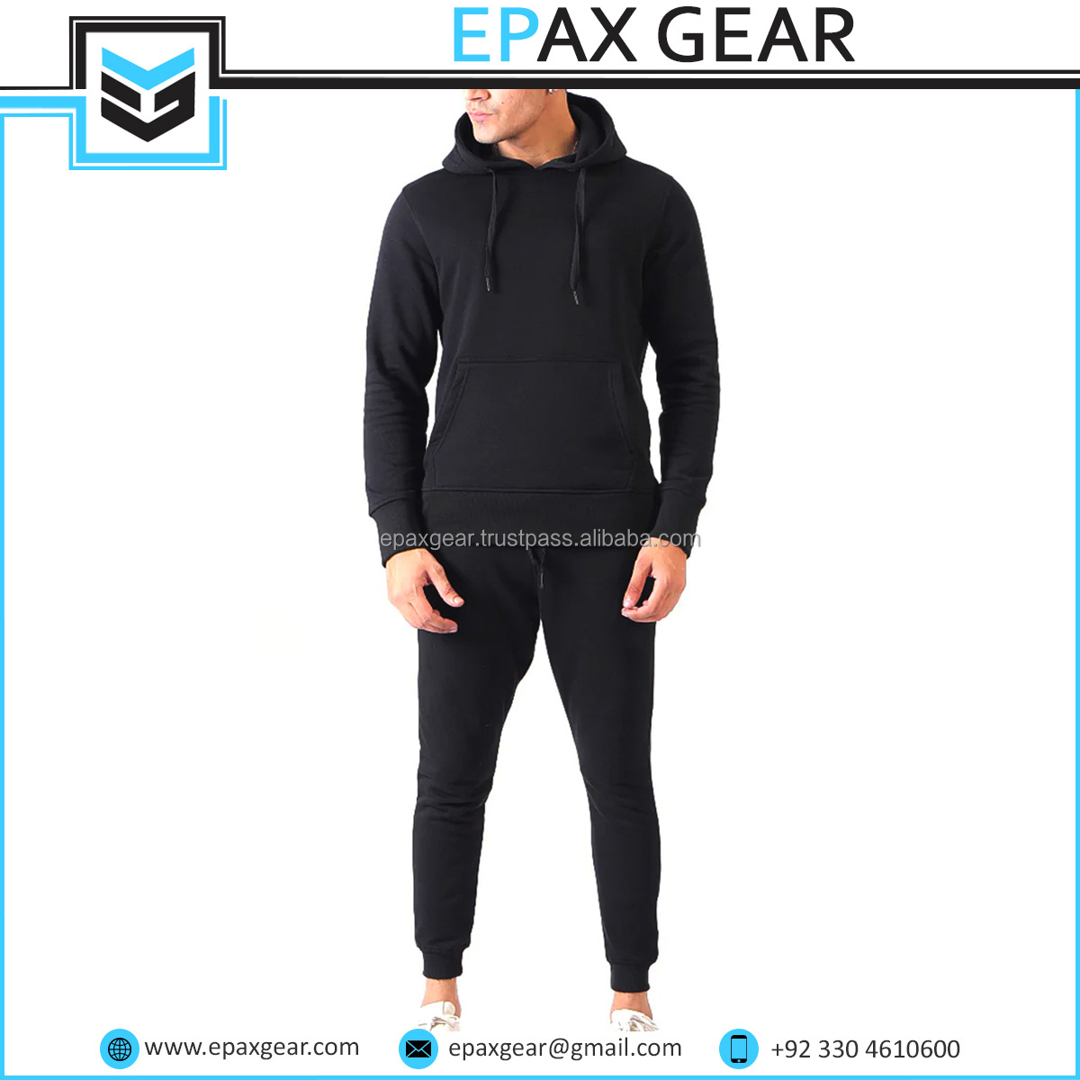 Custom Logo Sweat suit Plain Track Suits Sport 2 Piece Sweatpants And Hoodie Set Stitch Tracksuits  screen print For Men