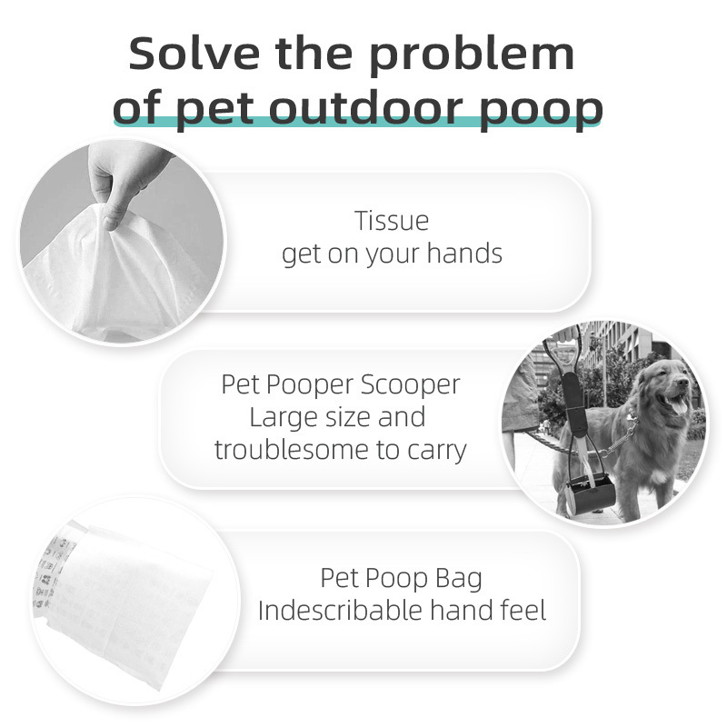 Biodegradable Cat Dog Waste Scooper with Dog Waste Bag Disposable Cardboard Poop Bags for Dogs Pet Waste Disposal  pet supplies