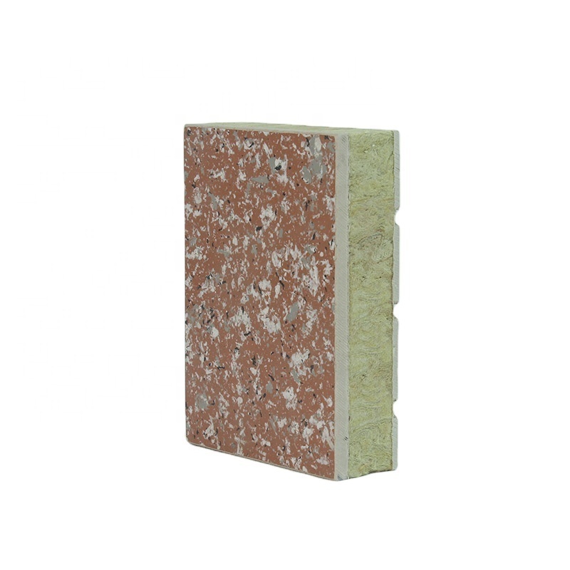 Outdoor Damping Building Material Decorative Board Composite Rock Wool Pu Insulation Sandwich Wall Exterior Siding Panel