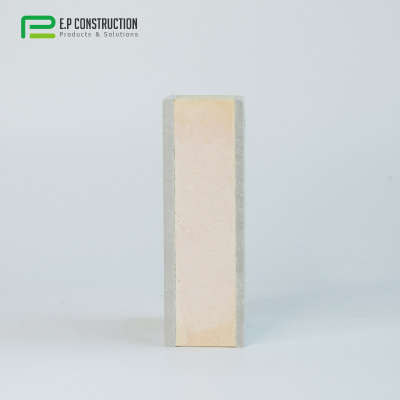 100mm Exterior Fireproof Wall Cladding Stone Tile Insulated Polyurethane Insulation Modular Foam PU Sandwich Panels