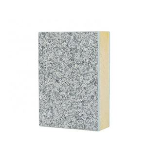 100mm Exterior Fireproof Wall Cladding Stone Tile Insulated Polyurethane Insulation Modular Foam PU Sandwich Panels