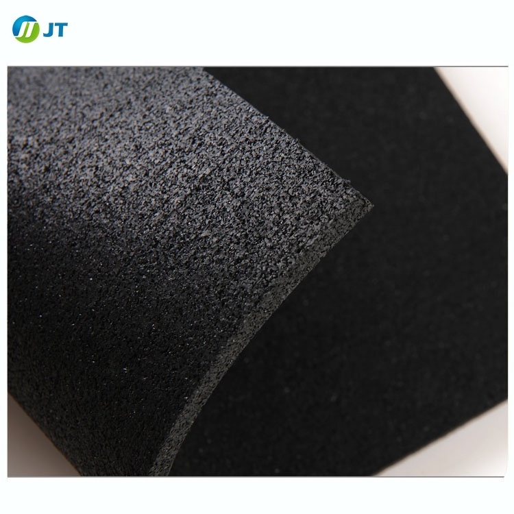 Low density pure black rubber rolls acoustic rubber underlay /interlocking rubber mat