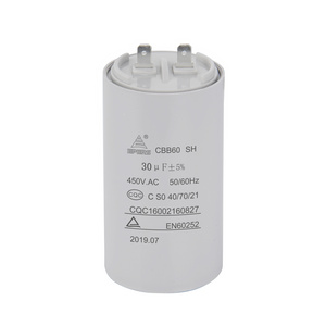 high quality en60252 cbb60 10uf  pins capacitor