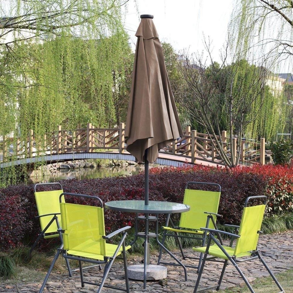 Metal outdoor patio double head large parasol umbrella with solar LED light sun umbrella for garden