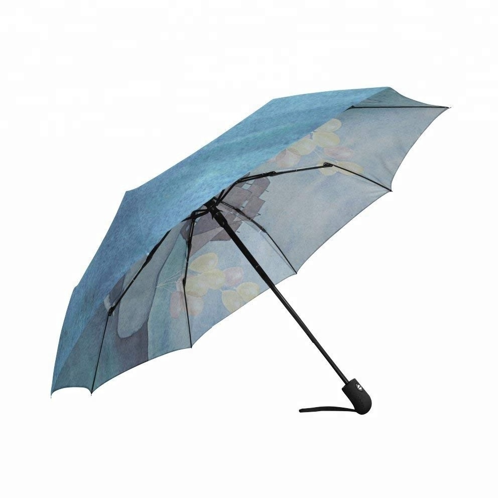 Hot Sell Folding Umbrella With Water Spray And Charger Built-In Fan