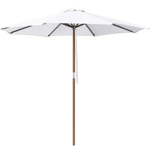 2.7m Custom Color Garden Parasol Wood Pole Patio Umbrella Outdoor Market Table Umbrellas Sun Shade