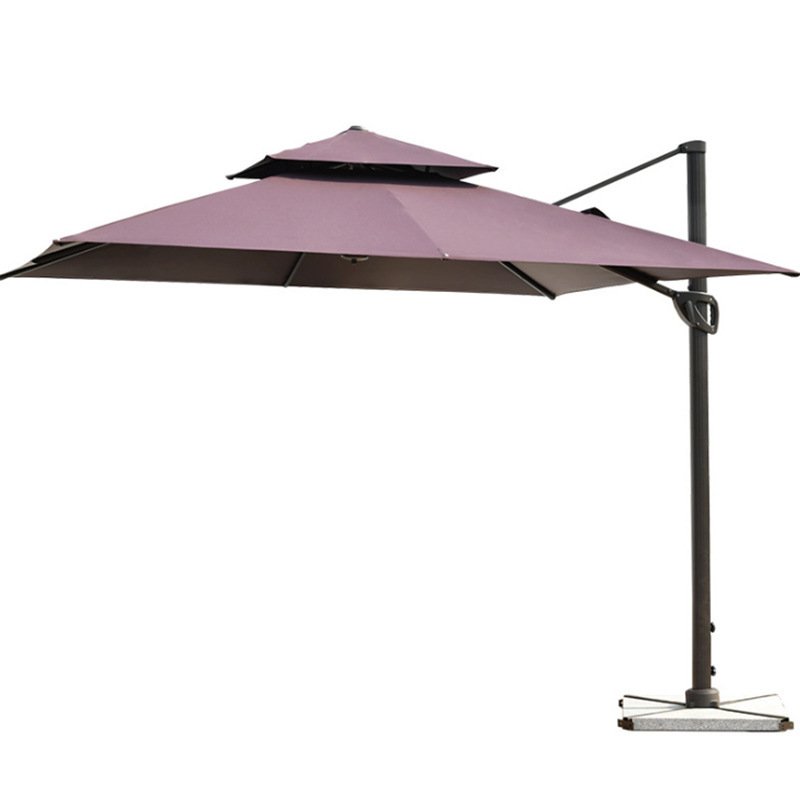 Outdoor Furniture Cabana Beach Garden Hanging Umbrella Led Light Patio Parasols Umbrellas