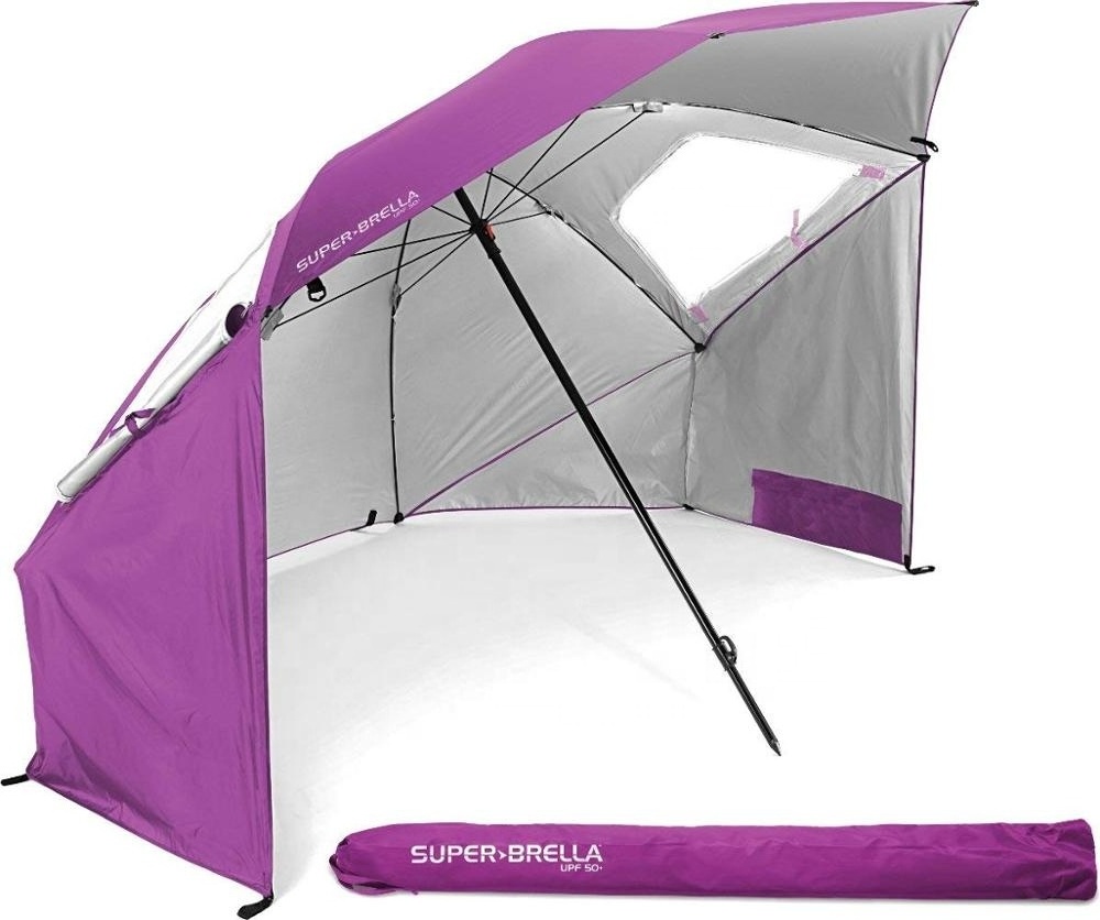 Sea Umbrella Beach Shelters Umbrella Tent Camping Large Sun & Rain Canopy Beach Umbrella