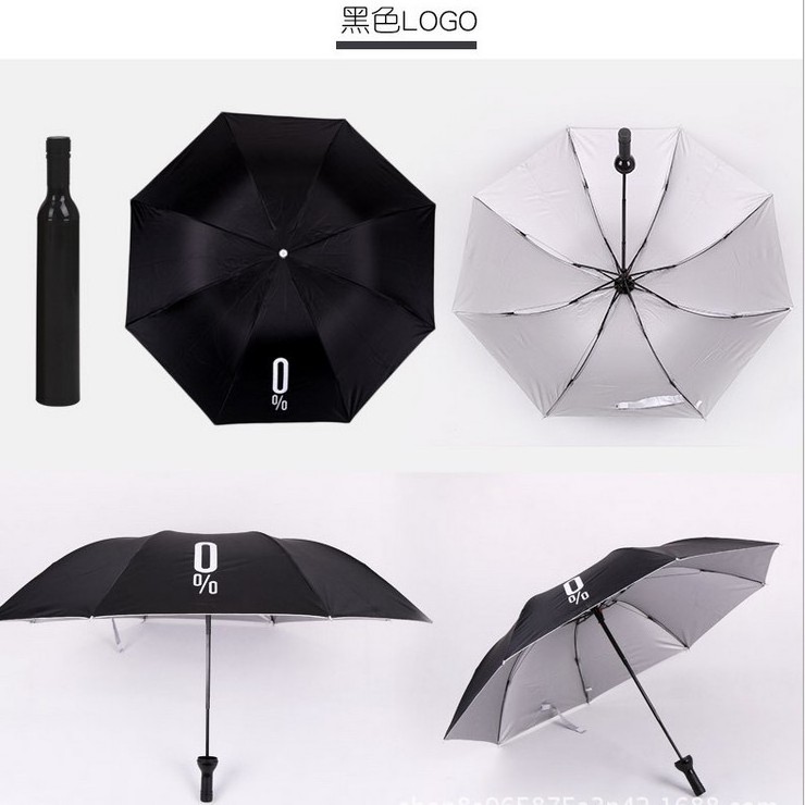 Welcome Gift Custom Logo Digital Printing Cheap Wine Bottle Deco Shape Umbrella Design Factory