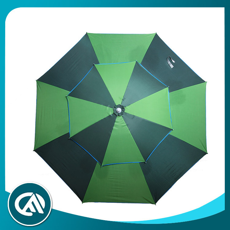 Factory UV Resistant Folding Solar Outdoor Large Beach Umbrella 6*6M Beige Color Chinese Garden Parasol