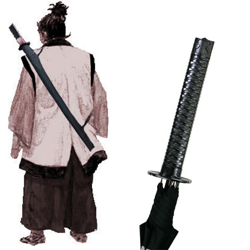 High quality fashionable katana shape handle samurai sword umbrella