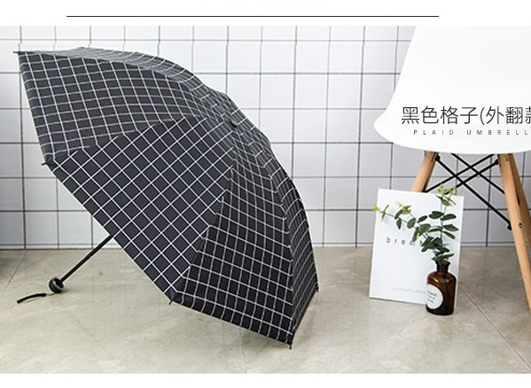 Rounded Edges Mini Green Foldable Umbrella