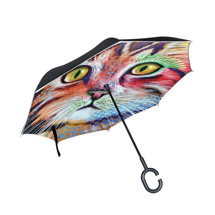 Wholesale Windproof Waterproof Double Layer Reverse Inverted Umbrella