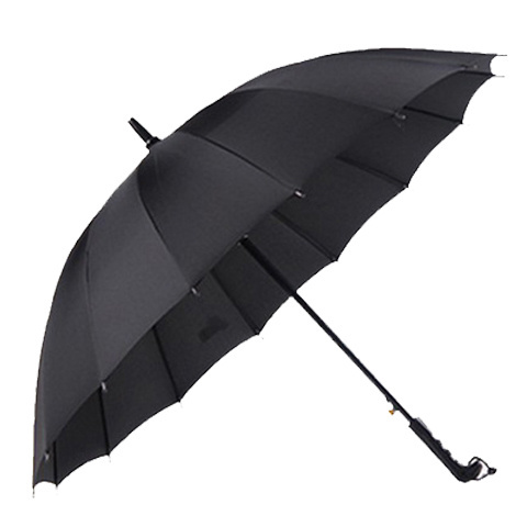 16k Straight Handle Long Shaft Automatic Rain Umbrella 16 Ribs Rainbow Umbrella