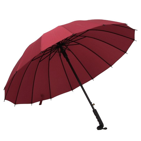 16k Straight Handle Long Shaft Automatic Rain Umbrella 16 Ribs Rainbow Umbrella