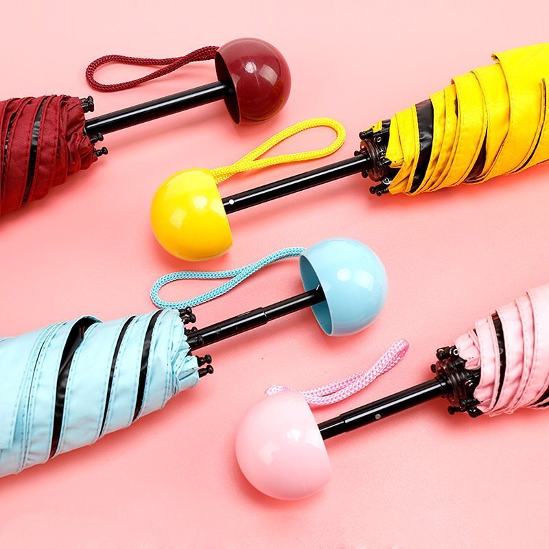 Mini Capsule Umbrella Sun Umbrella Prevent Bask Super Light Anti-uv Pocket 5 Folding Umbrella