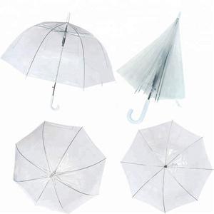 Wholesale 21inch 8k 3fold Promotional Poe Clear Transpa Customized Pvc Transparent Advertising Umbrella