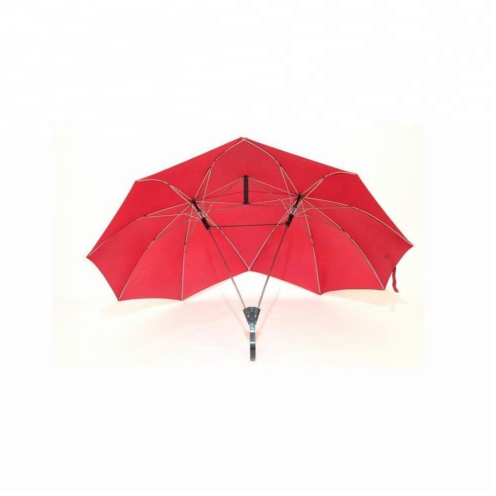 Auto Open Double Two Person Twin Couple Umbrella For 2 Persons