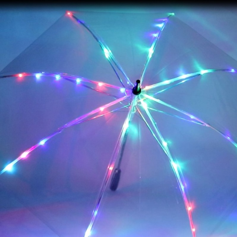 New Product Different Color Custom Fashion Led Light Umbrella