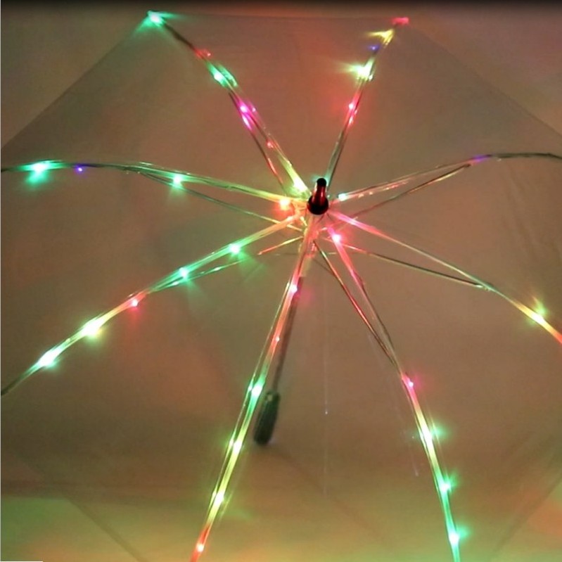 New Product Different Color Custom Fashion Led Light Umbrella