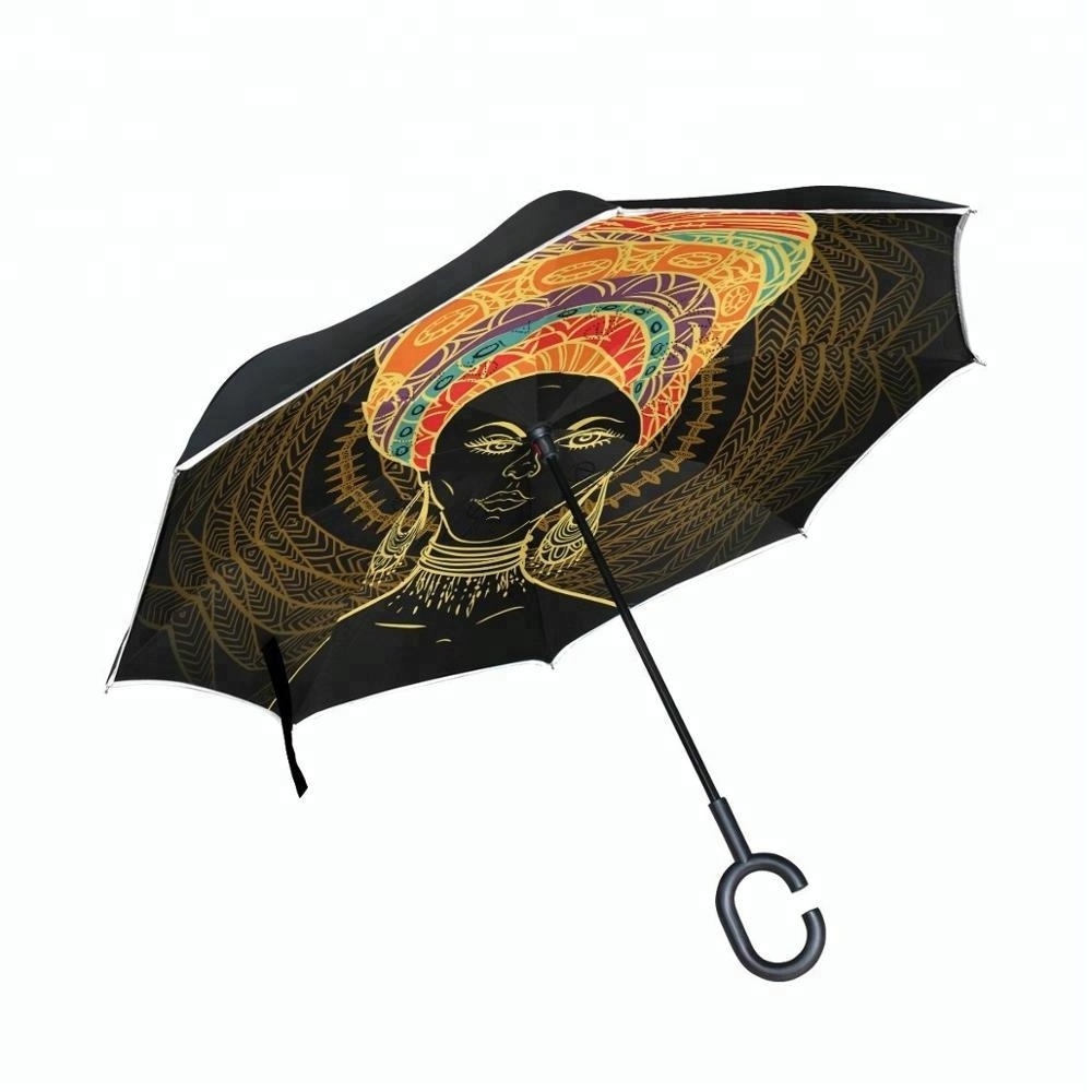 Logo Printed Promotional Custom Reverse Inverted Umbrella