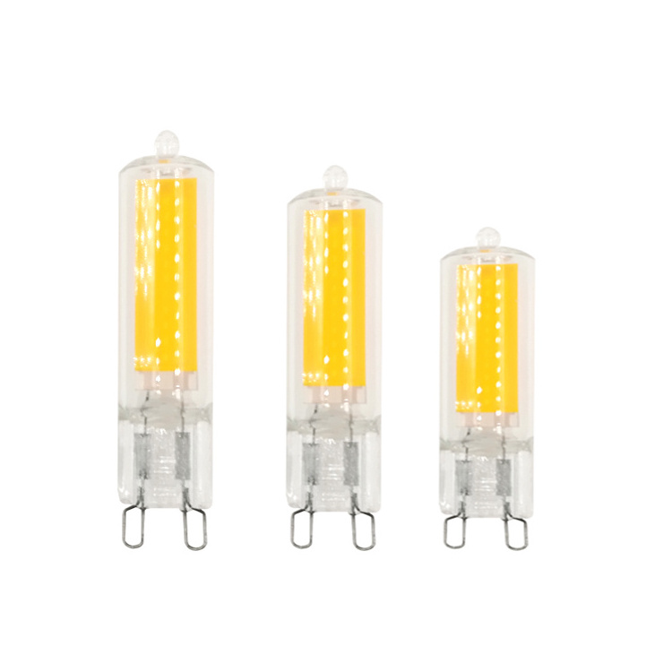 ERP 2.0 CE RoHS Fast Delivery High Lumen Glass Halogen lamp COB 2W 3W 3.5W G9 220V LED Light Bulb For Indoor Lighting