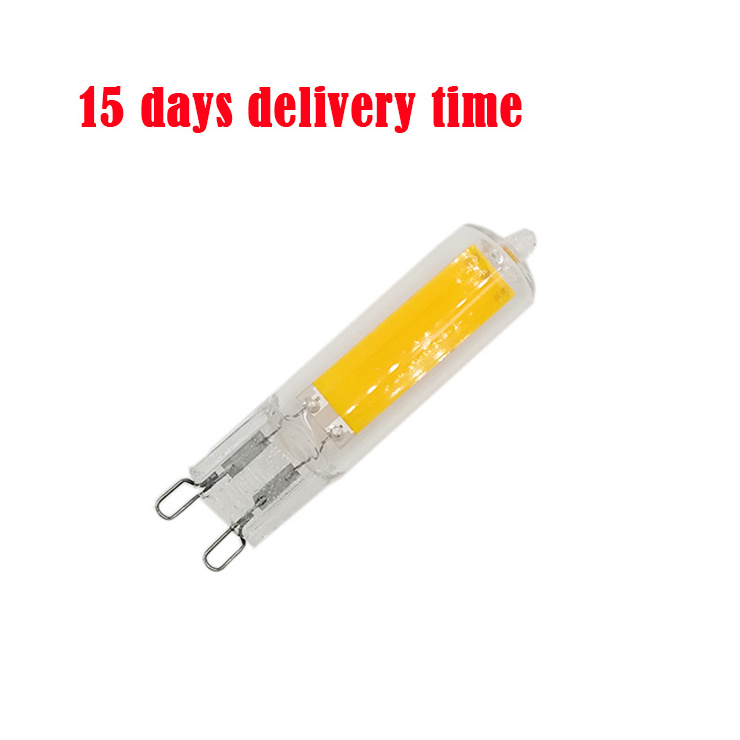 ERP 2.0 CE RoHS Fast Delivery High Lumen Glass Halogen lamp COB 2W 3W 3.5W G9 220V LED Light Bulb For Indoor Lighting