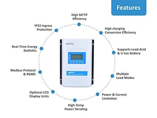 Epever Solar Charge Controller 12V 24V Auto 30A Mppt Solar Charge Controller