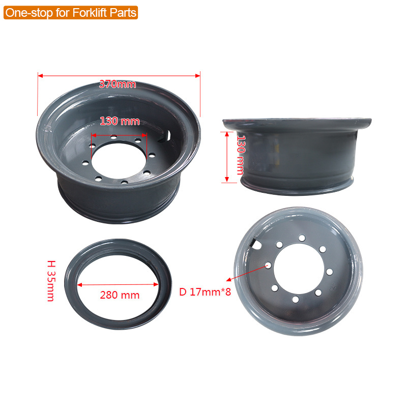 OEM ODM Directly Manufacturer Customized 7.00*12  forklift split wheel rims