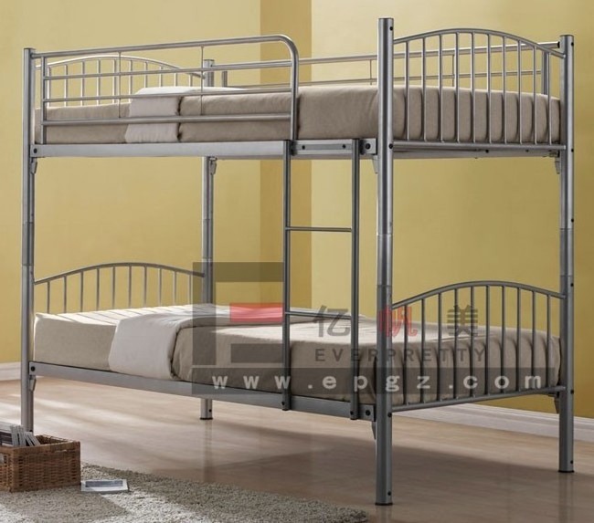 Cheap Dormitory Furniture Factory Metal Frame Bunk Bed with Mattress for Sale