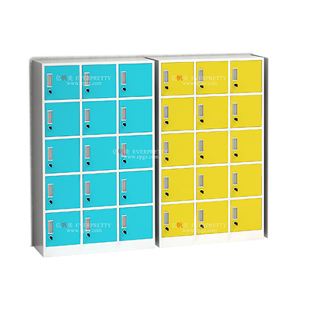 Metal Locker Storage Cabinets Students School Locker with Lock and Key 16-doors Cabinet