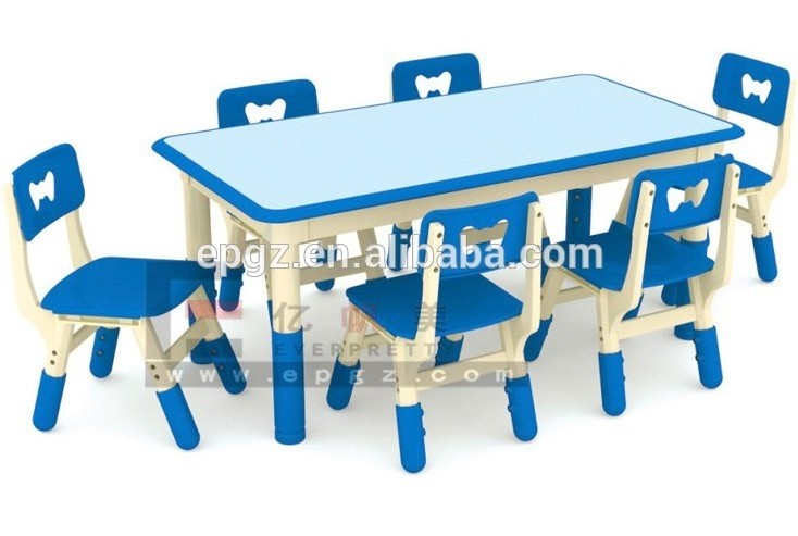 Kindergarten Nursery School Daycare Preschool Children Kids Group-learning Colorful Stackable Combined Party Table and Chair